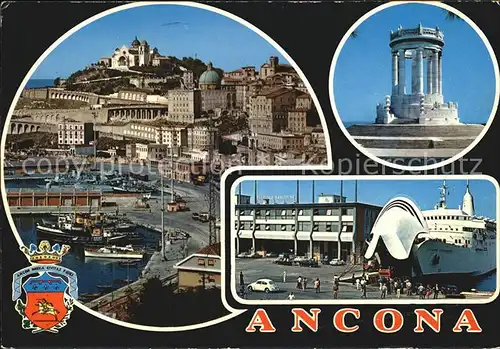 Ancona Marche Denkmal Hafen Stadtpanorama Kat. Ancona