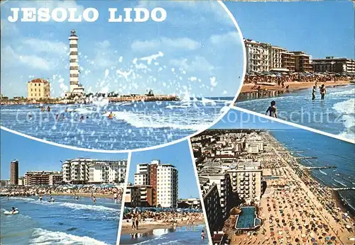 Jesolo Pineta Leuchtturm Strand Stadtansichten