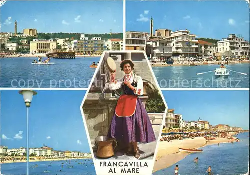 Brindisi Francavilla al Mare Folklore Stadtansichten Strand Kat. Apulien