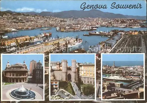 Genova Genua Liguria Hafen Panorama Kat. Genova