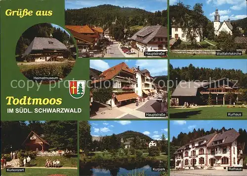 Todtmoos Hauptstr Wallfahrtskirche Kurhaus Kurkonzert Kurpark Rathaus Kat. Todtmoos