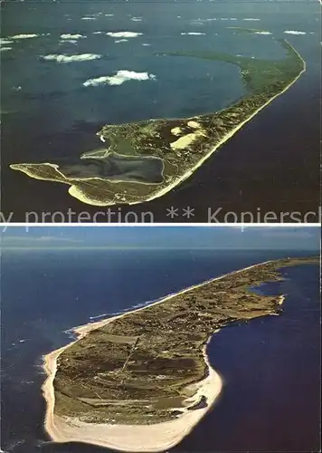 Insel Sylt Fliegeraufnahmen Nordteil und Suedteil mit Hoernum Kat. Westerland