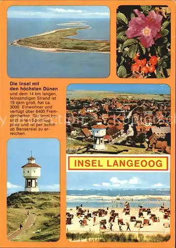Langeoog Nordseebad Fliegeraufnahme Totalansicht Leuchtturm Strand Kat. Langeoog