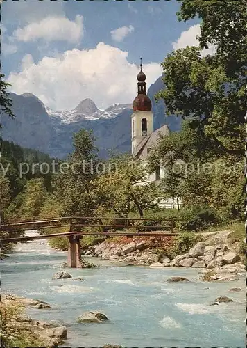 Berchtesgaden Ramsauer Kircherl mit Reiteralpe Kat. Berchtesgaden