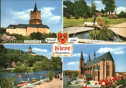 Kleve Schwanenburg Moritzpark Kermisdahl Stiftskirche Kat. Kleve