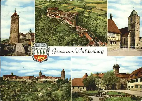 Waldenburg Wuerttemberg Schloss Fliegeraufnahme Kat. Waldenburg