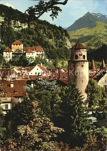 Feldkirch Vorarlberg Teilansicht mit Gurtisspitze Kat. Feldkirch