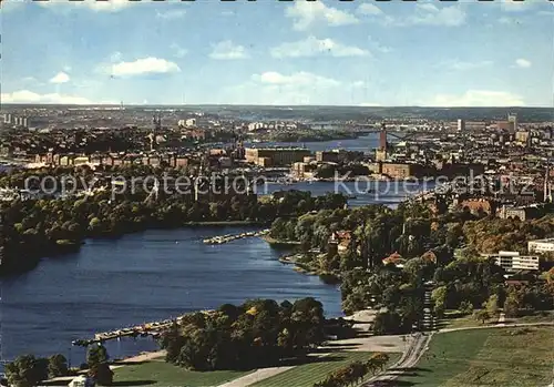 Stockholm Utsikt fran Kaknaestornet Djurgarden Kat. Stockholm