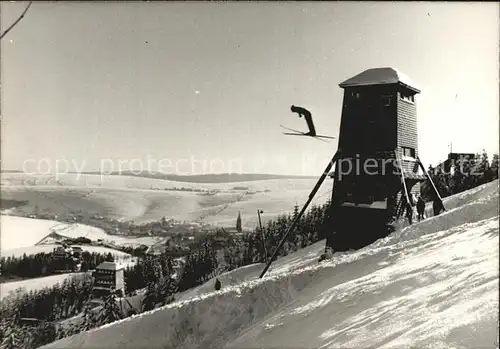 Oberwiesenthal Erzgebirge Sprungschanze Kat. Oberwiesenthal