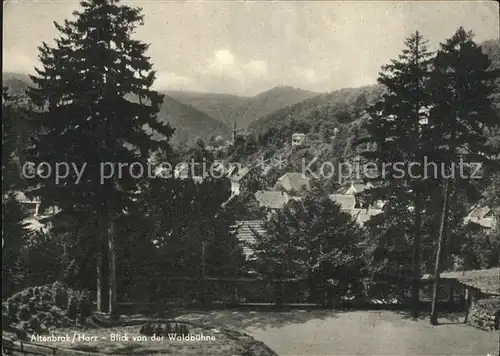 Altenbrak Harz Blick von der Waldbuehne Kat. Altenbrak