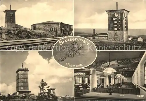 Brocken Wetterwarte Brockenhaus Gastraum Kat. Wernigerode