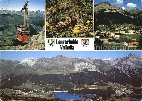 Valbella Lenzerheide Gesamtansicht mit Alpenpanorama See Kabinenbahn Rehkitz