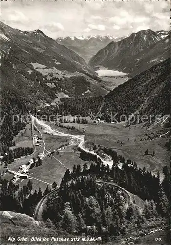 Alp Gruem Blick ins Puschiav Alpenpanorama Kat. Alp Gruem