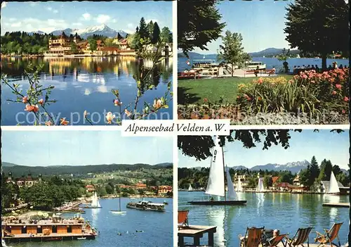Velden Woerther See Alpenseebad Segelboote Schloss / Velden am Woerther See /Klagenfurt-Villach