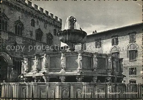 Perugia Umbria Fountains Detail Fontana Maggiore Kat. Perugia