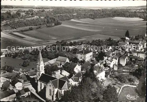 Aisey sur Seine Fliegeraufnahme Eglise et le Prieure Kat. Aisey sur Seine