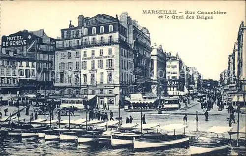 Marseille Rue Cannebiere Quai des Belges Kat. Marseille