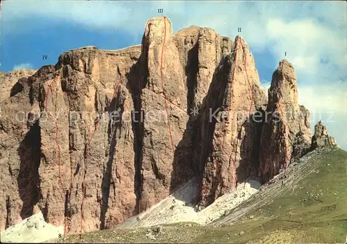 Dolomiti Torri di Sella Gebirgspanorama Dolomiten Kat. Italien