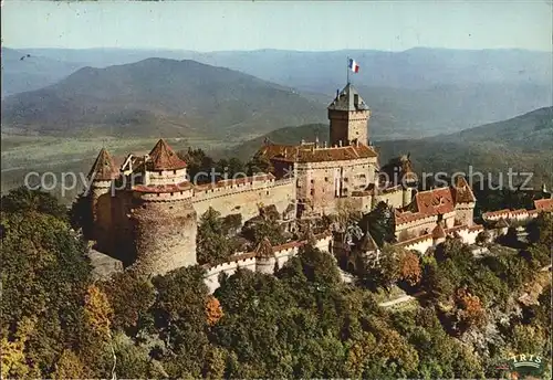 Haut Koenigsbourg Hohkoenigsburg Chateau Schloss Fliegeraufnahme Kat. Orschwiller