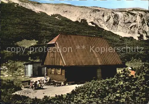 Raxalpe Seehuette Alpine Gesellschaft d Holzknecht Kat. Oesterreich