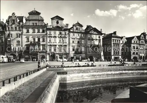 Praha Prahy Prague Domy na jizni strane Staromestskeho namesti Kat. Praha