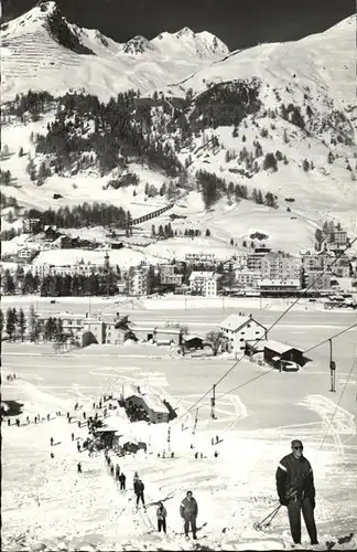 Davos Dorf GR Winter  Buenda Lift Parsenn Schiahorn / Davos /Bz. Praettigau-Davos