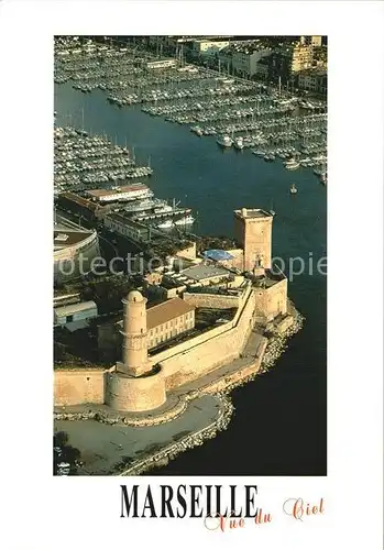 Marseille Eingang zum Hafen Fort Saint Nicolas Kat. Marseille