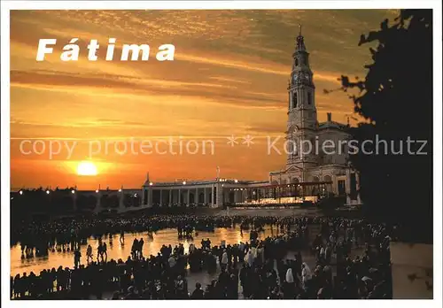 Fatima Wallfahrtskirche Prozession bei Nacht Kat. Portugal
