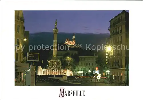 Marseille Schlossplatz Nachtaufnahme Kat. Marseille