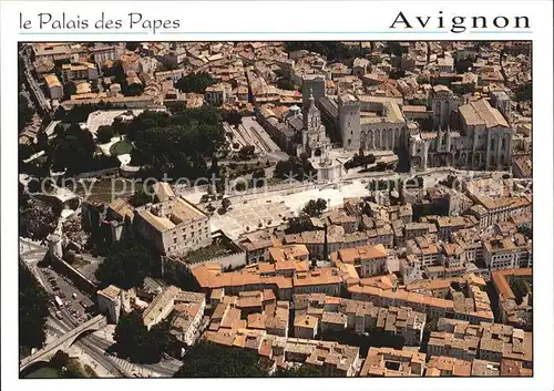 Avignon les Saint Claude Palais des Papstes Stadtansicht  Kat. Avignon les Saint Claude