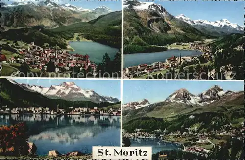 St Moritz GR Panorama Teilansichten Kat. St Moritz