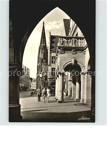 Muenster Westfalen Prinzipalmarkt Stadtweinhausbogen Kat. Muenster