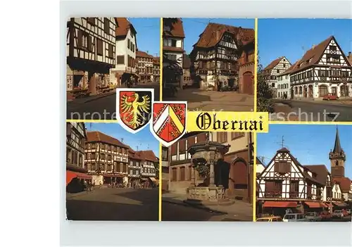 Obernai Bas Rhin Altstadt mit seinen Fachwerkhaeusern Kat. Obernai