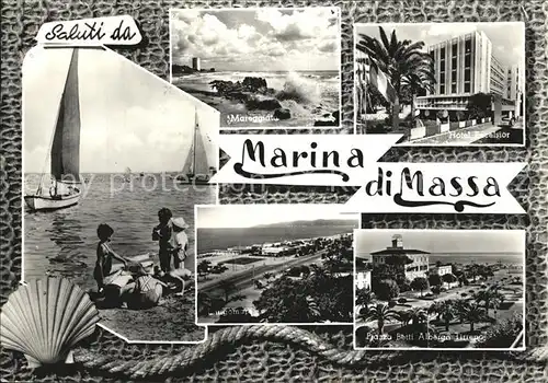 Marina di Massa Mareggia Hotel Excelsior Lungomare Piazza Betti Albergo Tirreno Kat. Massa