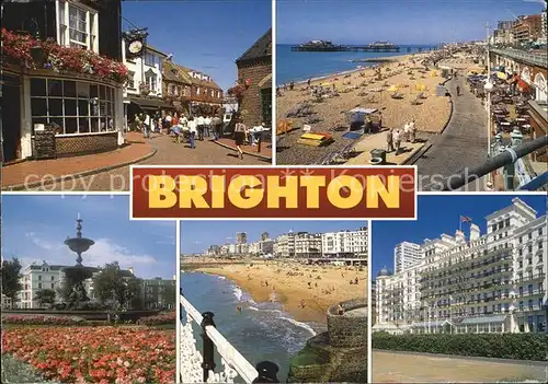 Brighton East Sussex Seebad Strassenpartie Strand Promenade Hotels Kat. 