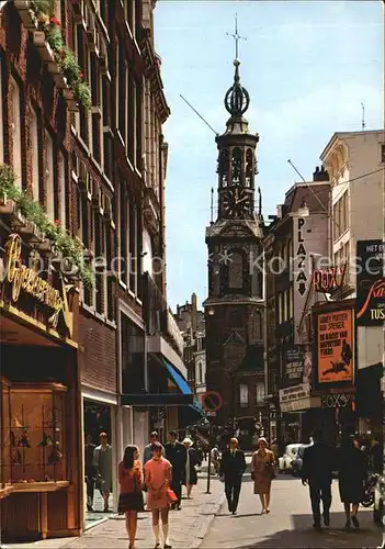 Amsterdam Niederlande Kalverstraat Munttoren Kat. Amsterdam