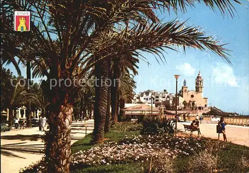 Sitges Kirche Promenade