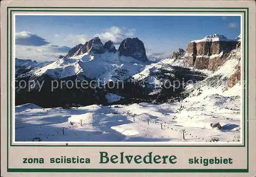 Belvedere Alpes Maritimes Skigebiet Dolomiten Fassatal Canazei Langkofel und Sellagruppe Kat. Belvedere