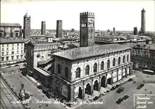 Bologna Palazzo del Podesta e panorama Kat. Bologna
