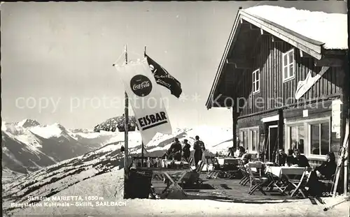 Saalbach Hinterglemm Skihuette Marietta Bergstation Kohlmais Alpenpanorama Kat. Saalbach Hinterglemm