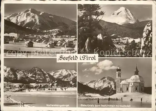 Seefeld Tirol Eislaufplatz Seekirchlein Hohe Munde Kat. Seefeld in Tirol