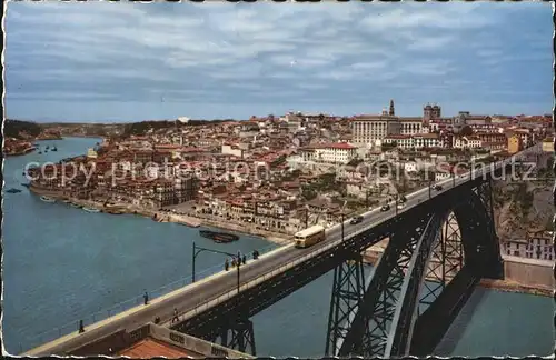 Porto Portugal Fliegeraufnahme mit Bruecke Kat. Porto