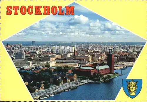 Stockholm Flugpanorama City Hall Kat. Stockholm