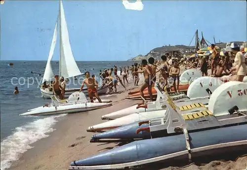 Calella Strand Wassersport Segeln Tretboot Kat. Barcelona