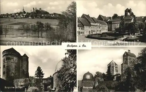 Stolpen Panorama Markt Burgruine Details Kat. Stolpen