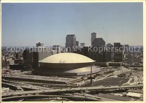 New Orleans Louisiana Superdome Skyline of Downtown Kat. New Orleans