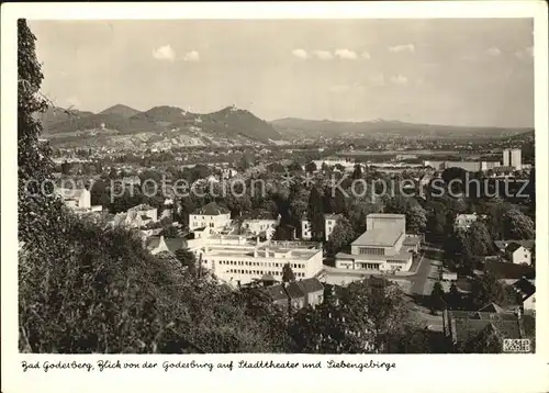 Bad Godesberg Panorama Blick von der Godesburg Stadttheater Siebengebirge Kat. Bonn