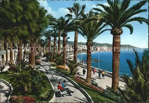 San Remo Passeggiata e lungomare Imperatrice Riviera dei Fiori Promenade Palmen Kat. San Remo