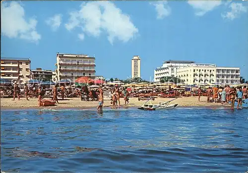 Milano Marittima Alberghi e spiaggia visti dal mare Hotels Strand Kat. Cervia