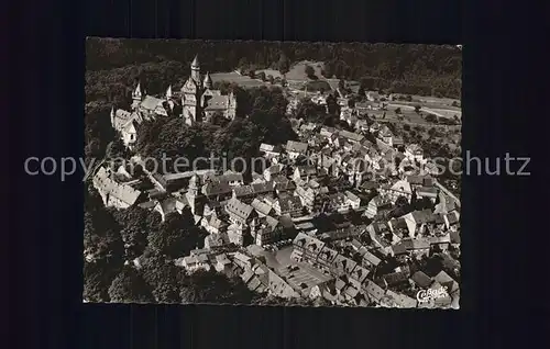 Braunfels Fliegeraufnahme mit Schloss Kat. Braunfels